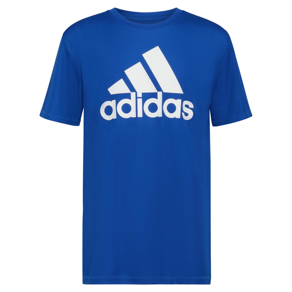 Playera Adidas Clásica Logo Blanco - Azul