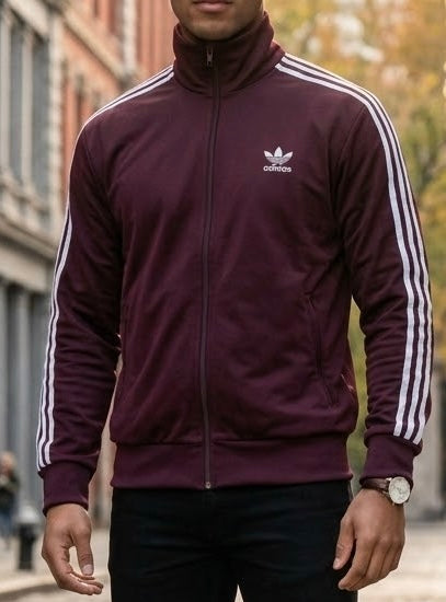 Chamarra Deportiva Adidas Originals Clásica - Color Vino