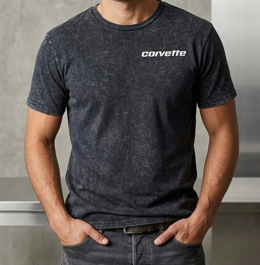 Playera Corvette - Lavado Mineral Oscuro