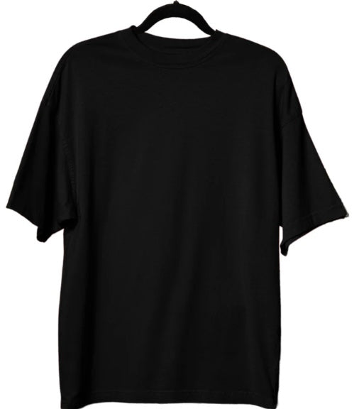 Playera Básica D&F Negra - Corte Oversize