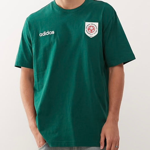 Playera Deportiva Adidas Clásica - Verde con Escudo Fussball