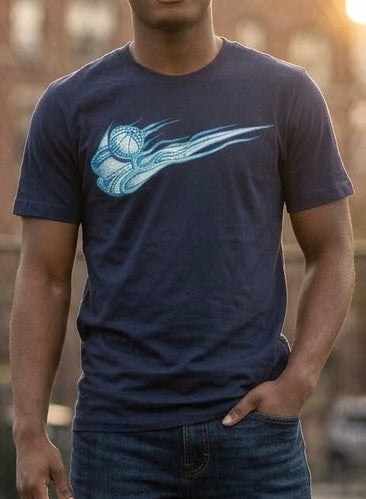 Playera Nike Basketball en Llamas - Azul Marino