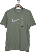Playera Nike Air "Olive Green" - Logo Plateado Metalizado