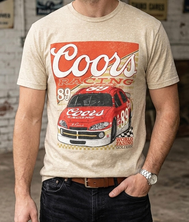 Camiseta Vintage Coors Racing '89 Beige