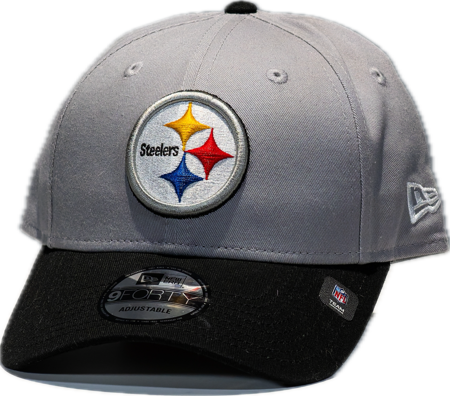 Gorra New Era 9FORTY Pittsburgh Steelers - Gris y Negro
