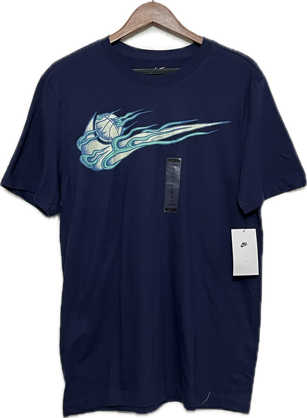 Playera Nike Basketball en Llamas - Azul Marino