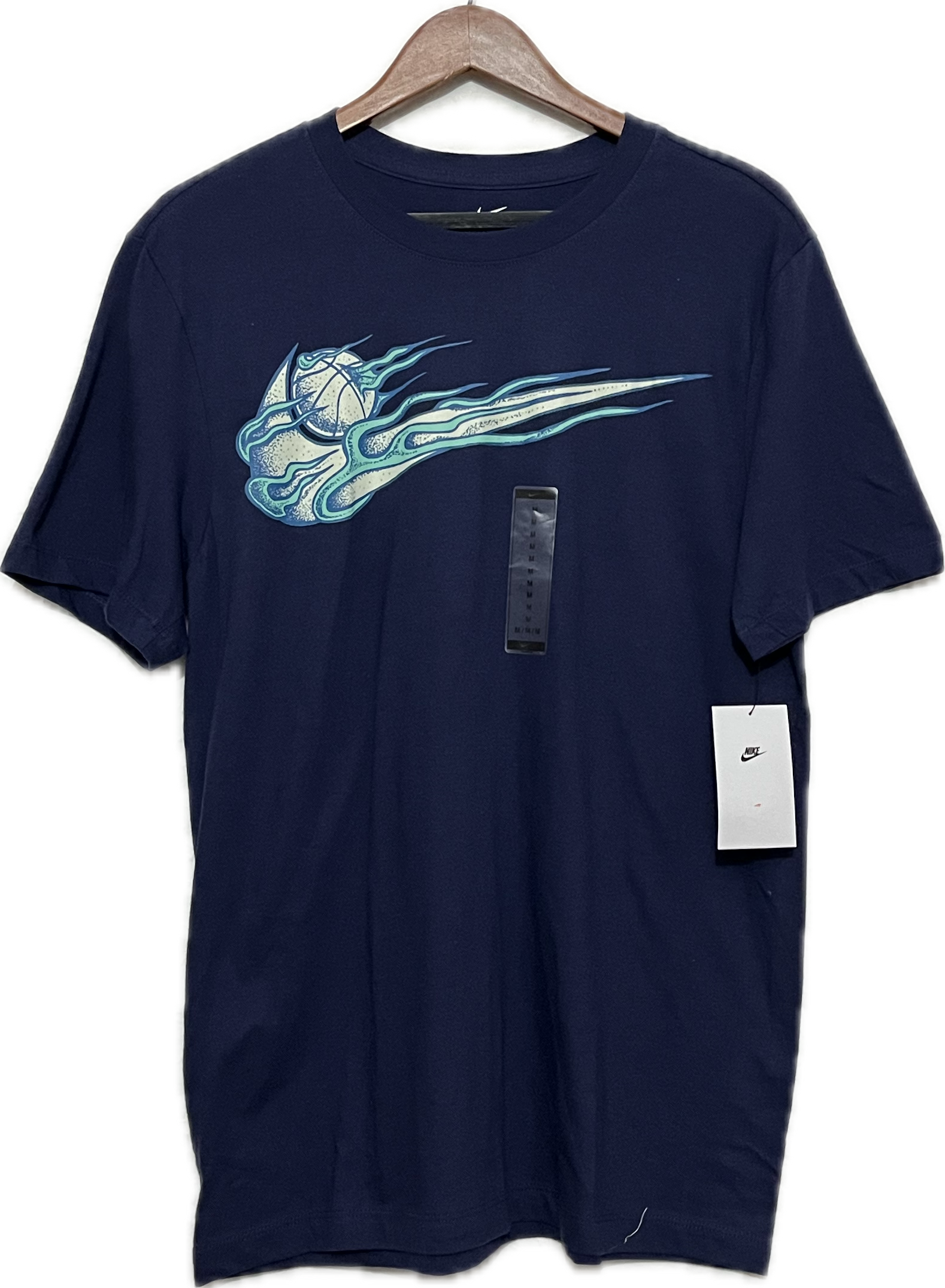 Playera Nike Basketball en Llamas - Azul Marino