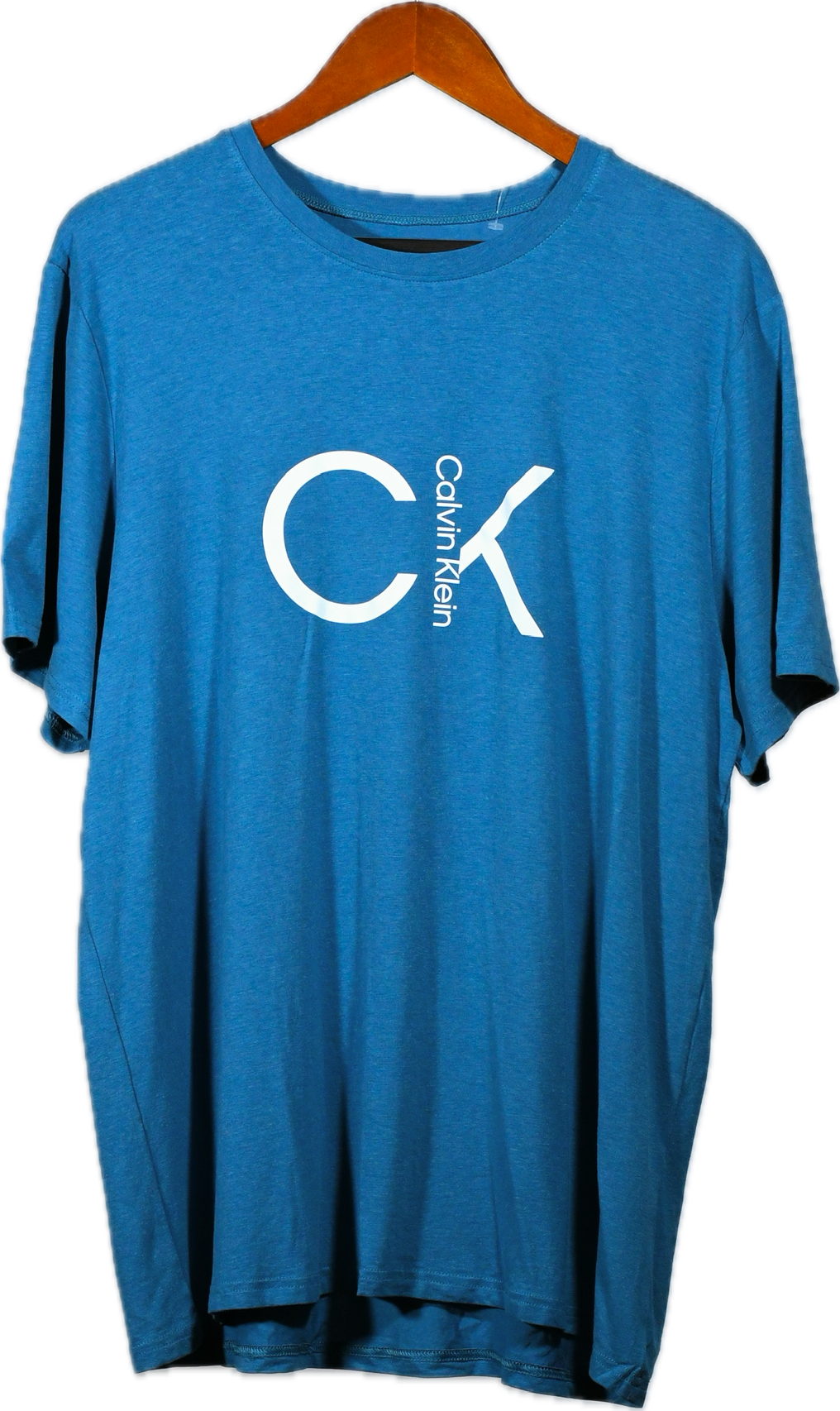 Playera Calvin Klein Monograma Clásico - Azul Vibrante