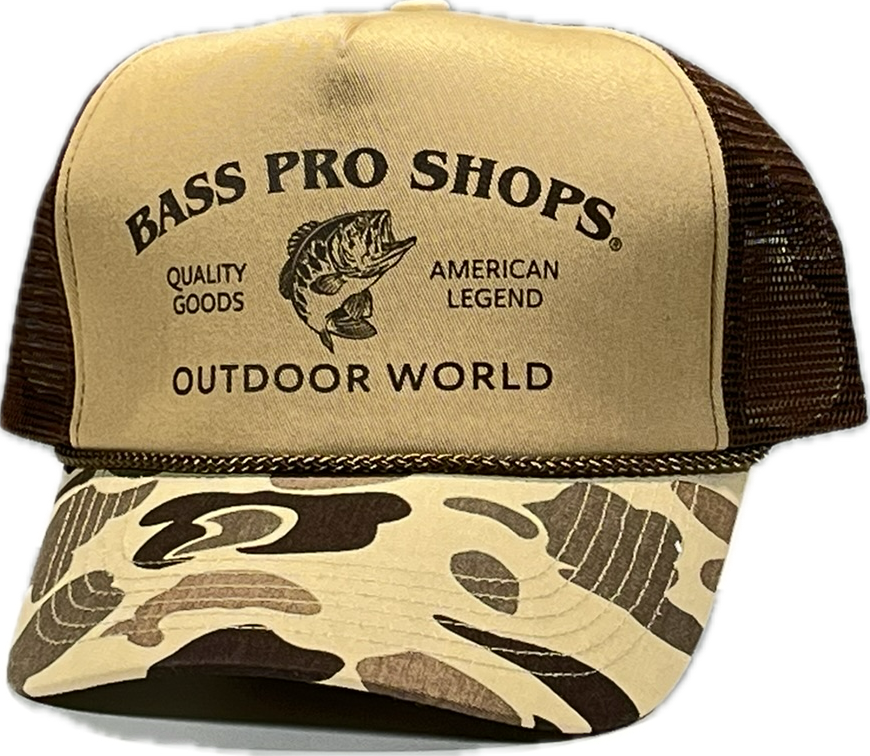 Gorra Bass Pro Shops Retro Trucker - Visera Camuflaje y Cordón
