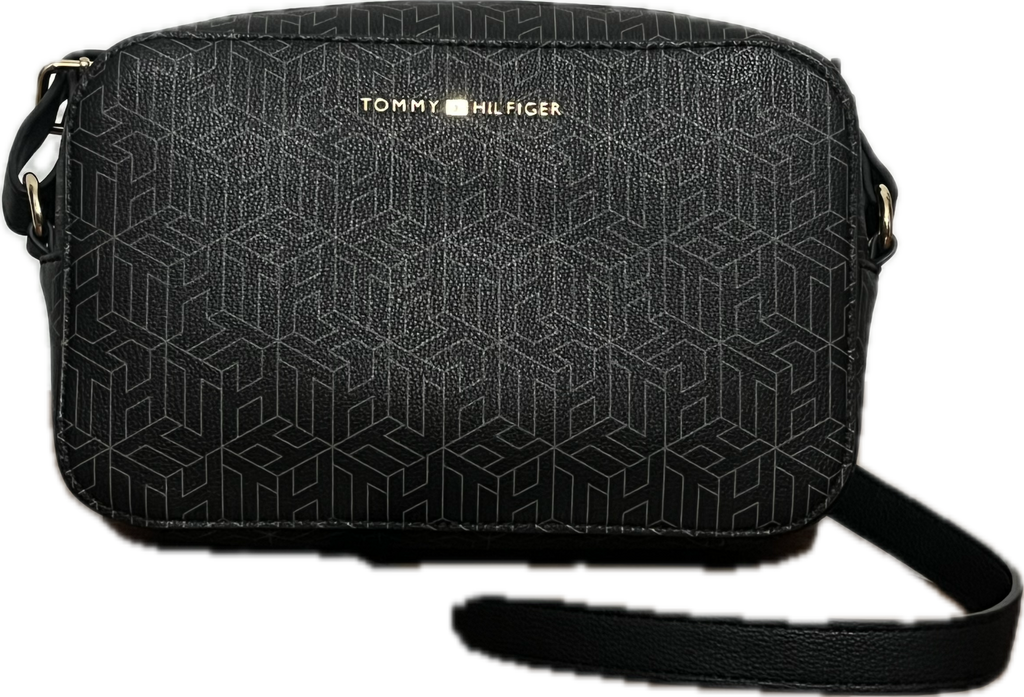 Bolsa Tommy Hilfiger Crossbody Monograma - Negro