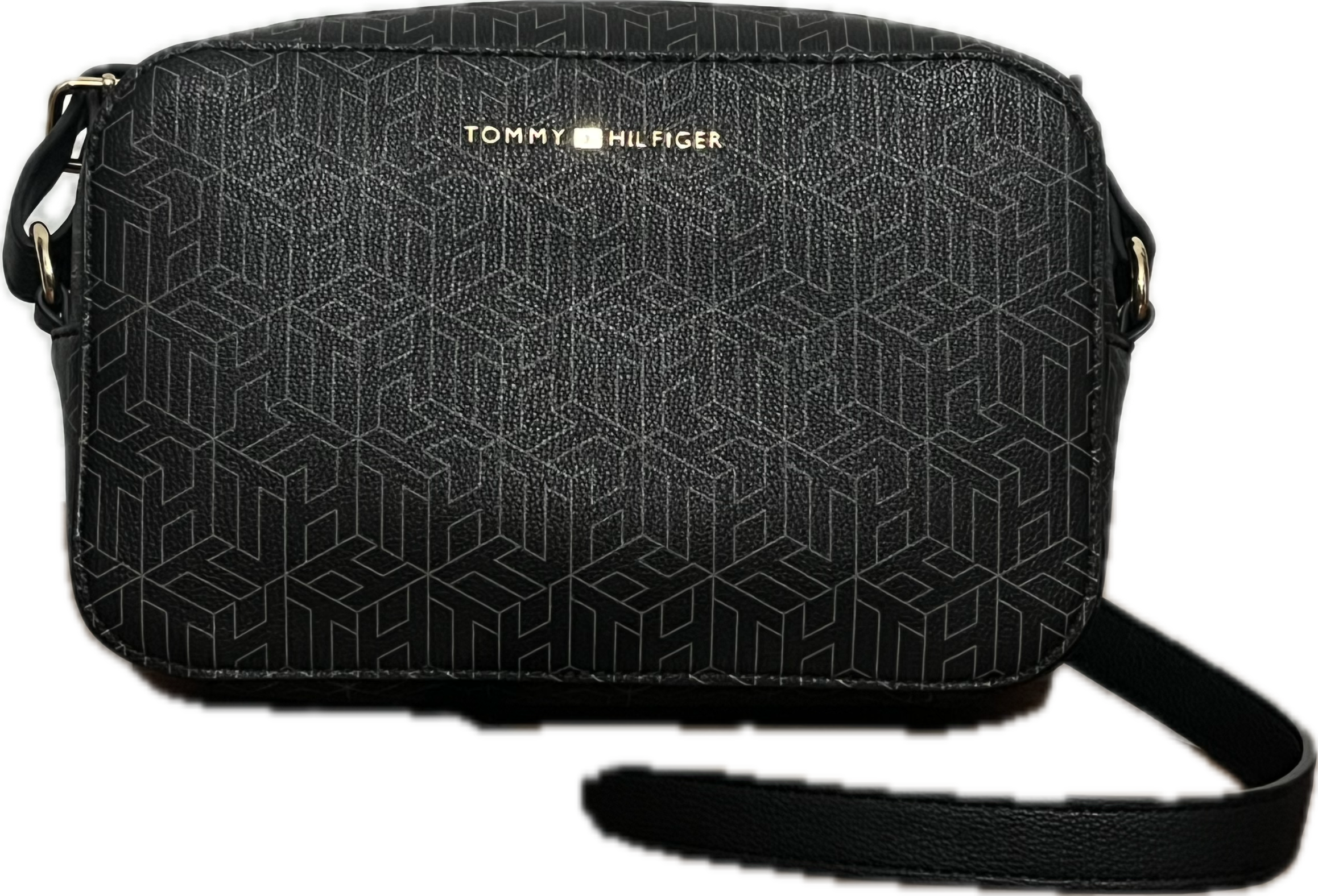 Bolsa Tommy Hilfiger Crossbody Monograma - Negro