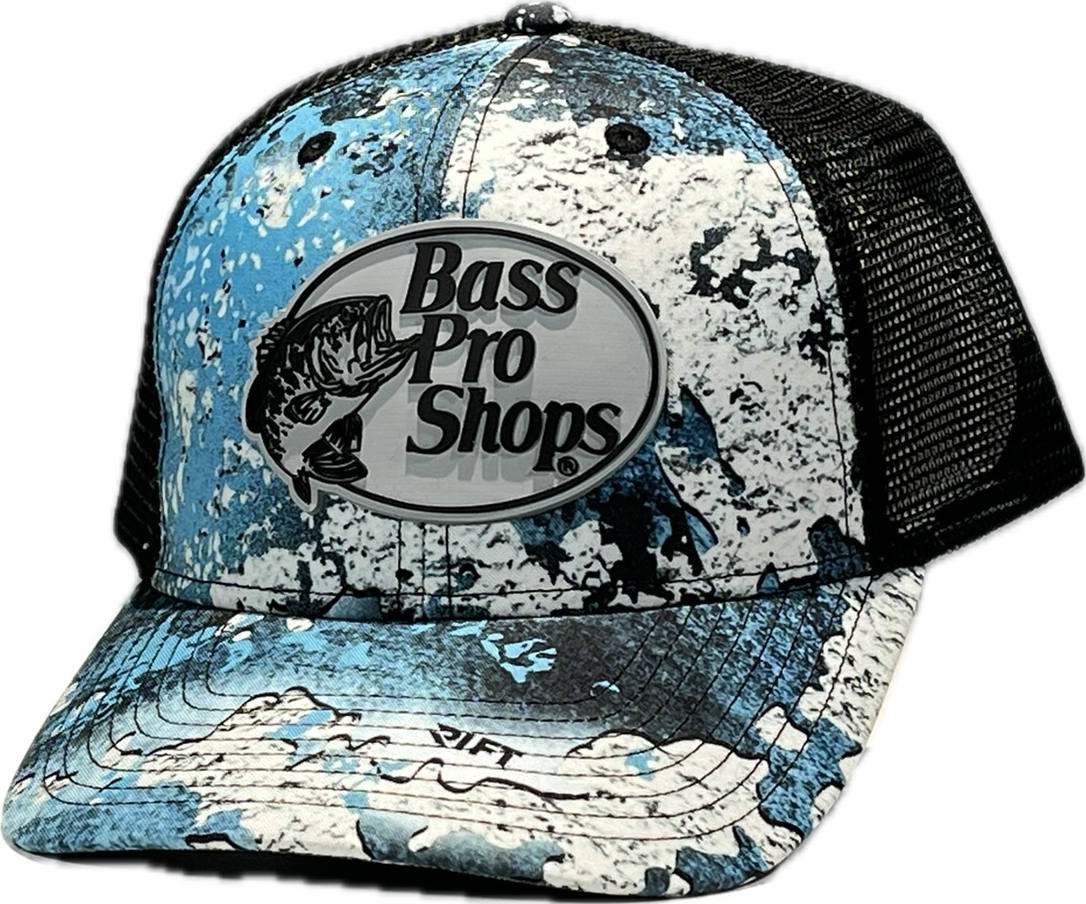 Gorra Bass Pro Shops Trucker - Edición Blue Water Camo