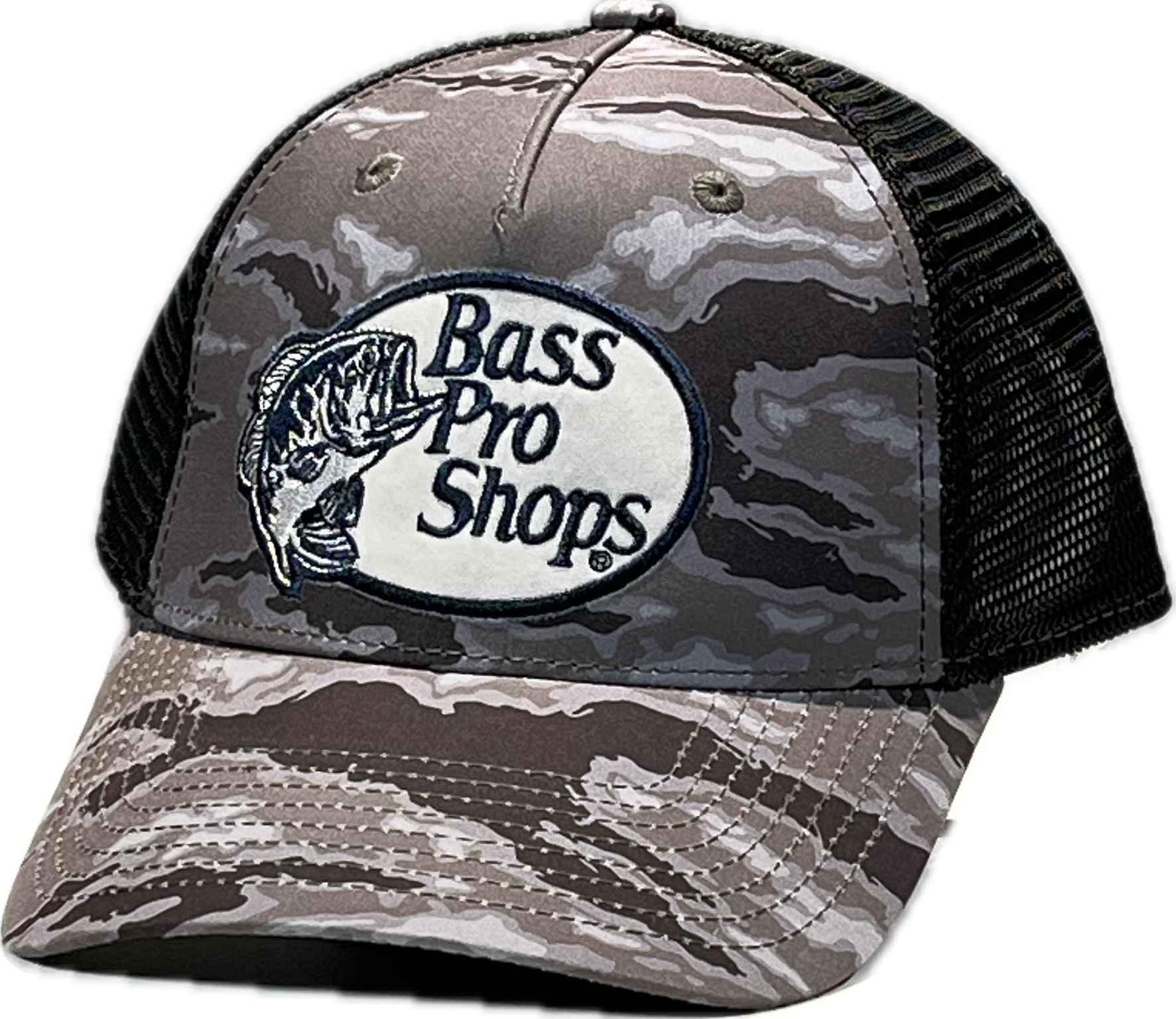 Gorra Bass Pro Shops Trucker Camuflaje de Tigre Ártico
