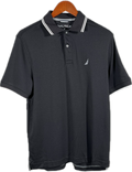Camisa Tipo Polo Nautica Clásica con Ribete - Negro