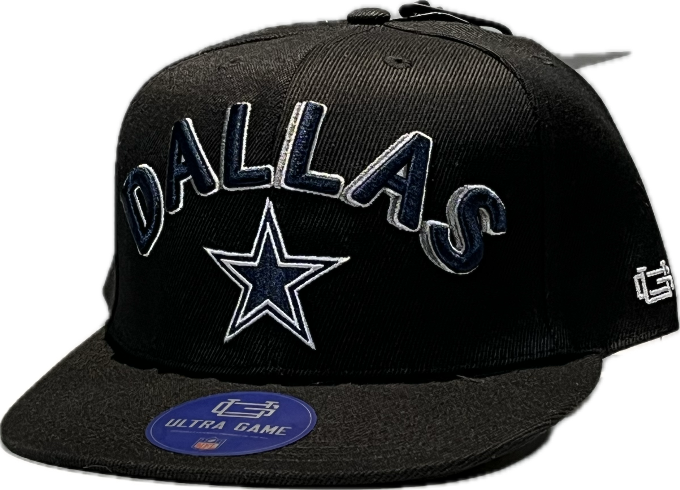 Gorra Ultra Game NFL Dallas Cowboys - Negro Clásico (Visera Plana)