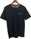 Playera Negra de Cuello Redondo Denim & Flower para Hombre