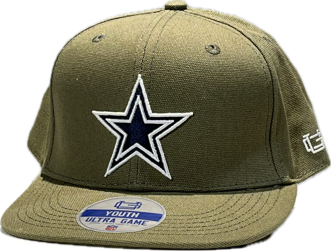 Gorra Ultra Game NFL Dallas Cowboys Juvenil (Niño) - Verde Militar