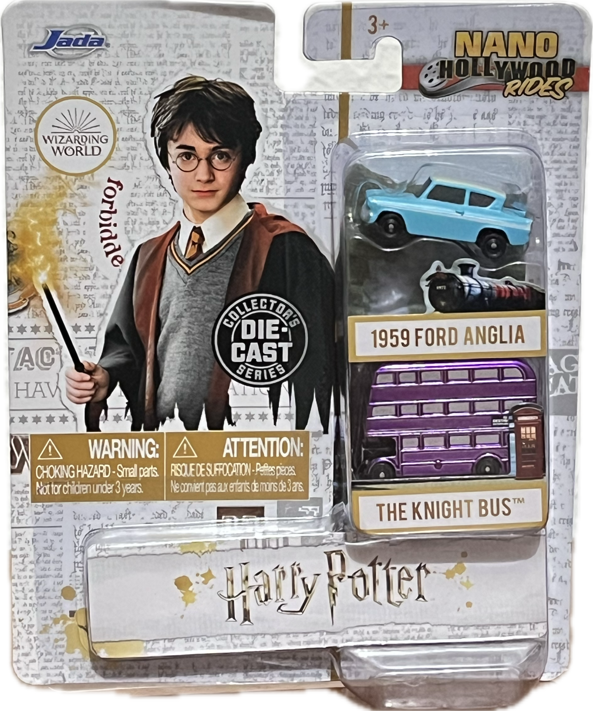Set de Vehículos Metálicos Harry Potter: Ford Anglia y Knight Bus