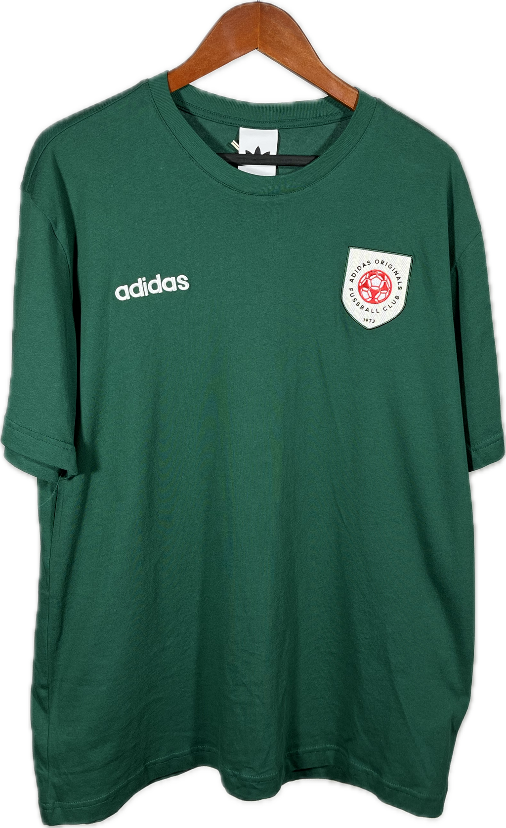 Playera Deportiva Adidas Clásica - Verde con Escudo Fussball
