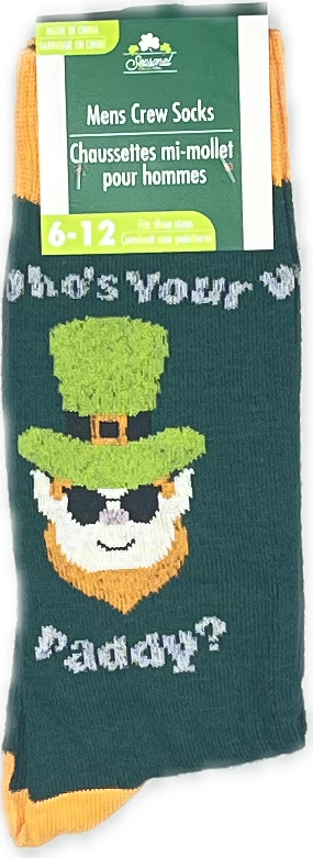 Calcetas Crew para Hombre "Who's Your Paddy?" (Unitalla)