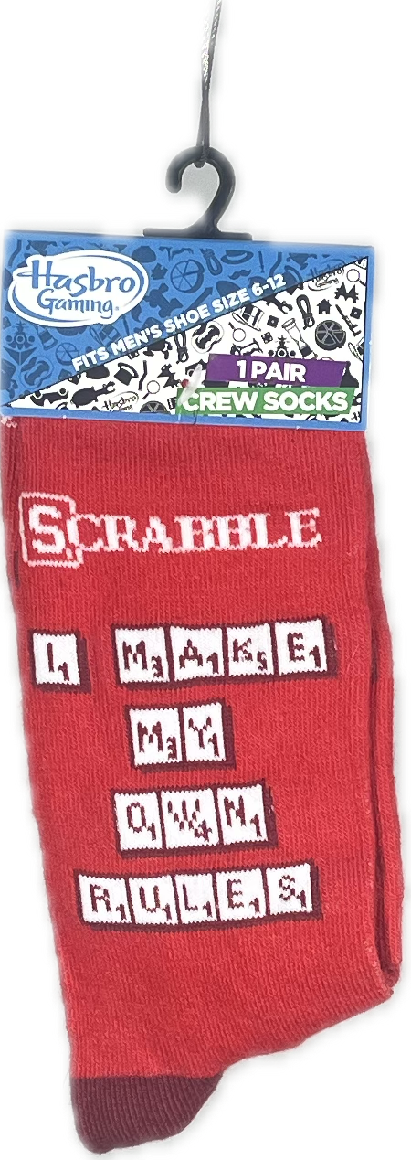 Calcetas Crew Oficiales Hasbro Scrabble (Unitalla)