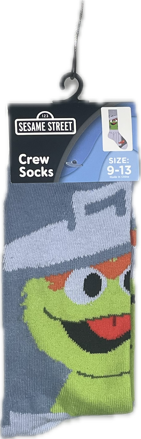 Calcetas Crew Oficiales Sesame Street: Oscar el Gruñón (Unitalla)