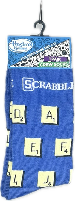 Calcetas Crew Oficiales Hasbro Scrabble Azules (Unitalla)