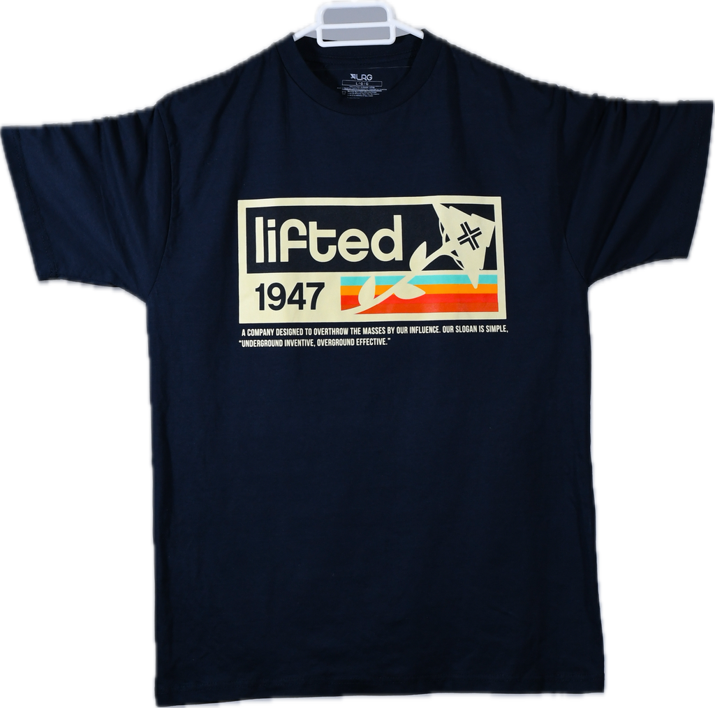 Playera Gráfica LRG Lifted 1947 - Azul Marino Oscuro