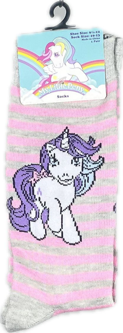 Calcetas Oficiales My Little Pony Retro a Rayas (Unitalla)