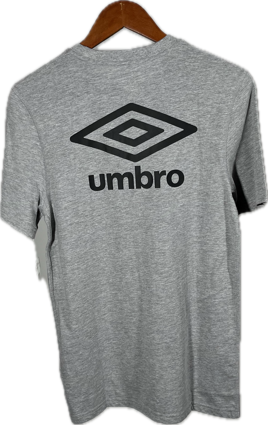 Playera Umbro Hombre Gris Jaspeado - Logo Espalda