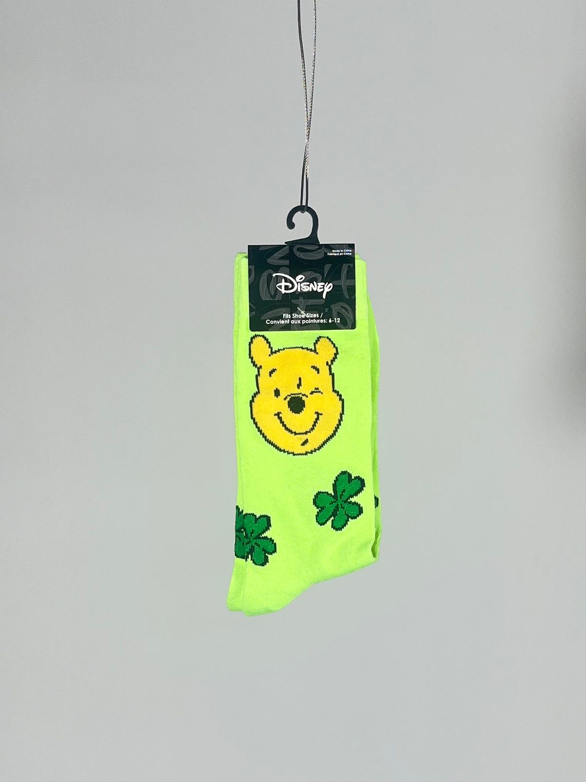 Calcetas Oficiales Disney: Winnie the Pooh y Tréboles (Unitalla)
