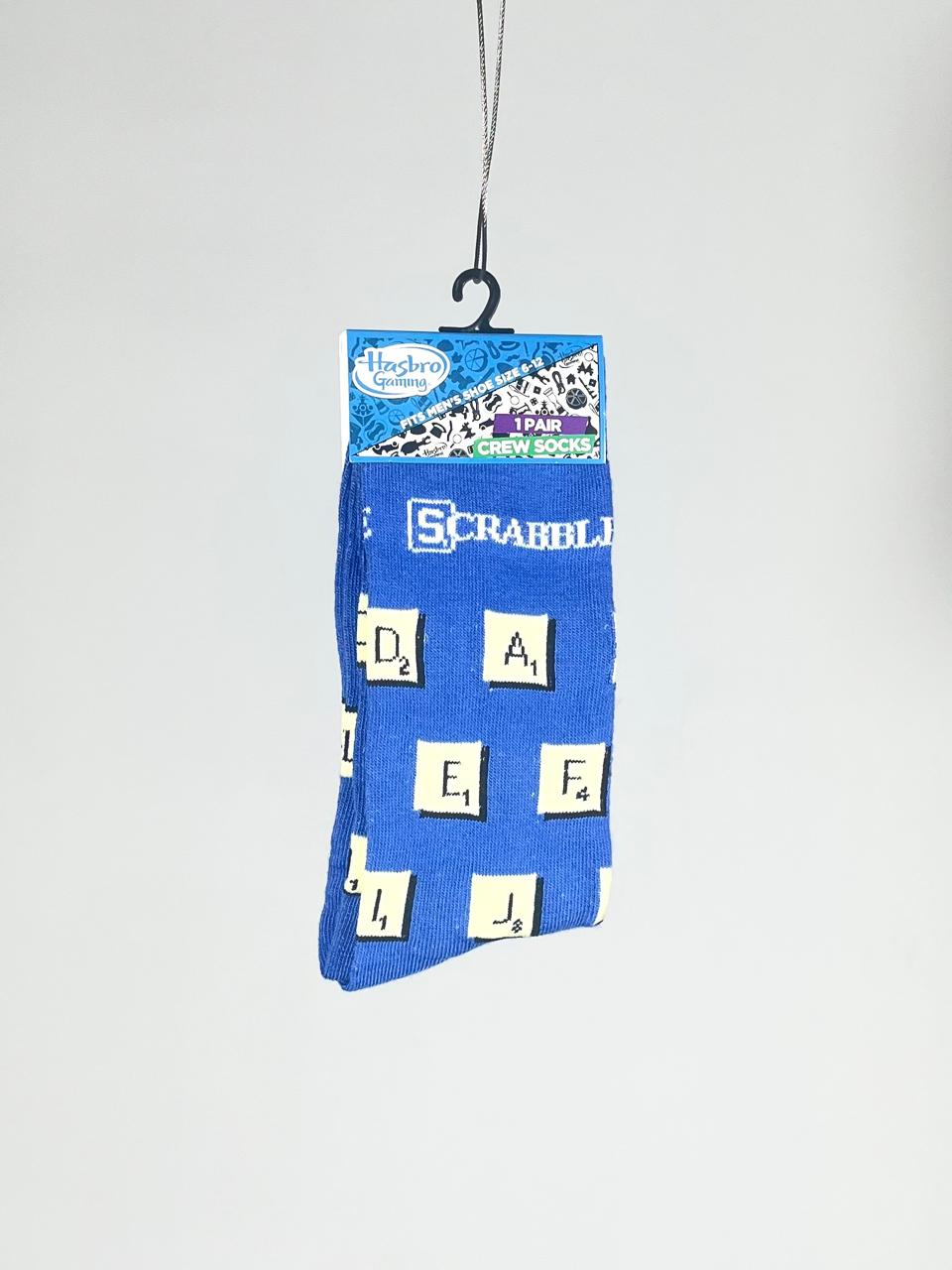 Calcetas Crew Oficiales Hasbro Scrabble Azules (Unitalla)